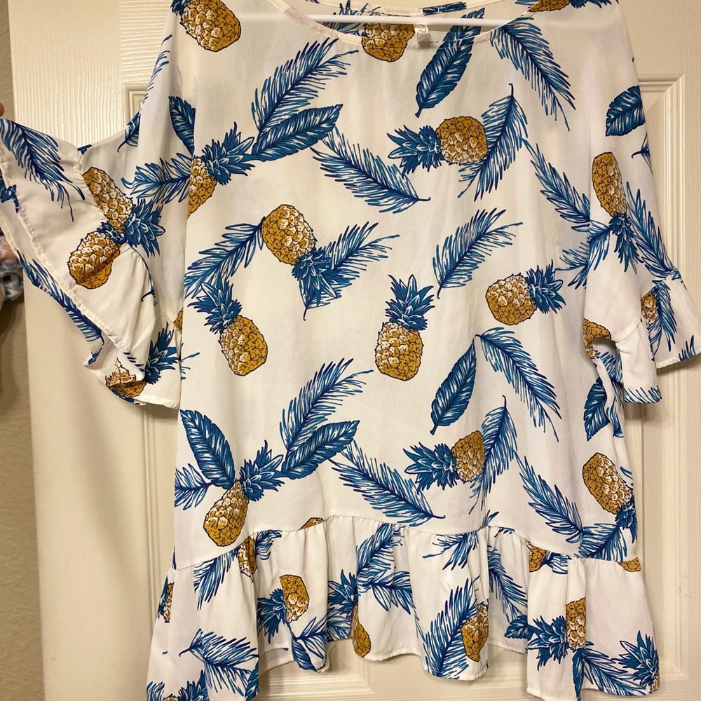 Boutique Pineapple Blouse